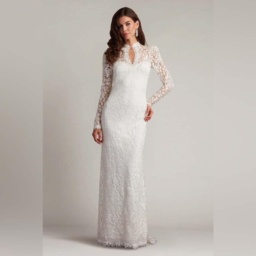 TADASHI SHOJI - HEISS EMBROIDERED ILLUSION GOWN